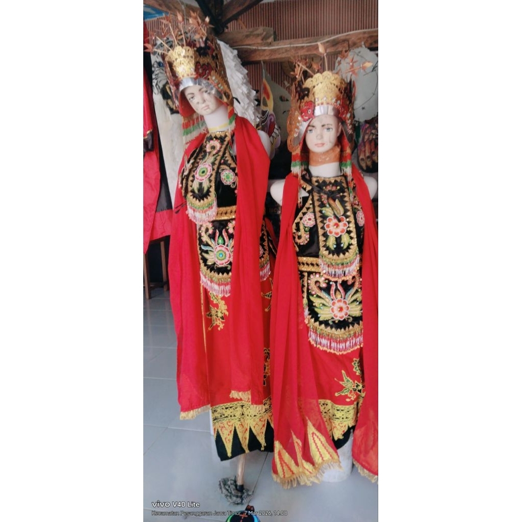 baju gandrung omprok kulit sapi