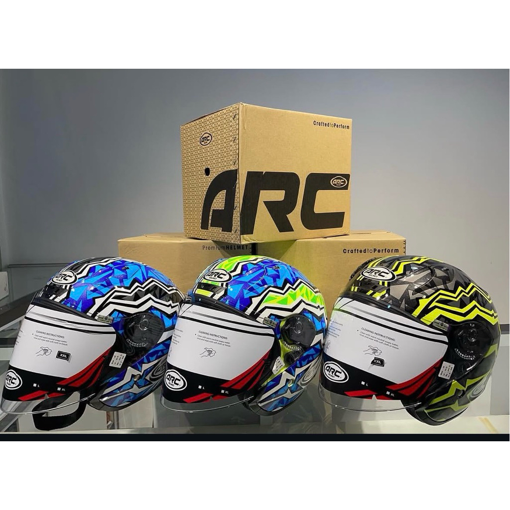 HELMET ARC XR MOTIF LAGUNA ORIGINAL ARC HELMET MALAYSIA