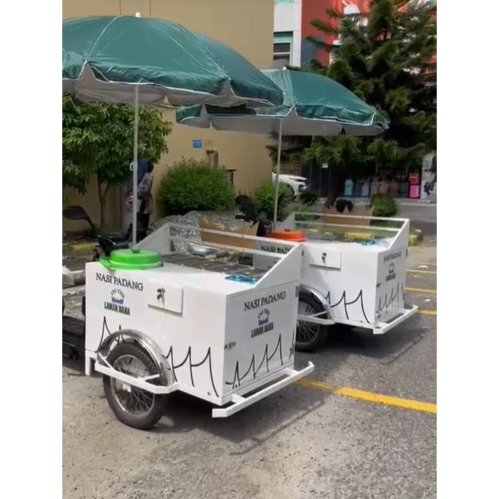 gerobak sepeda listrik nasi padang