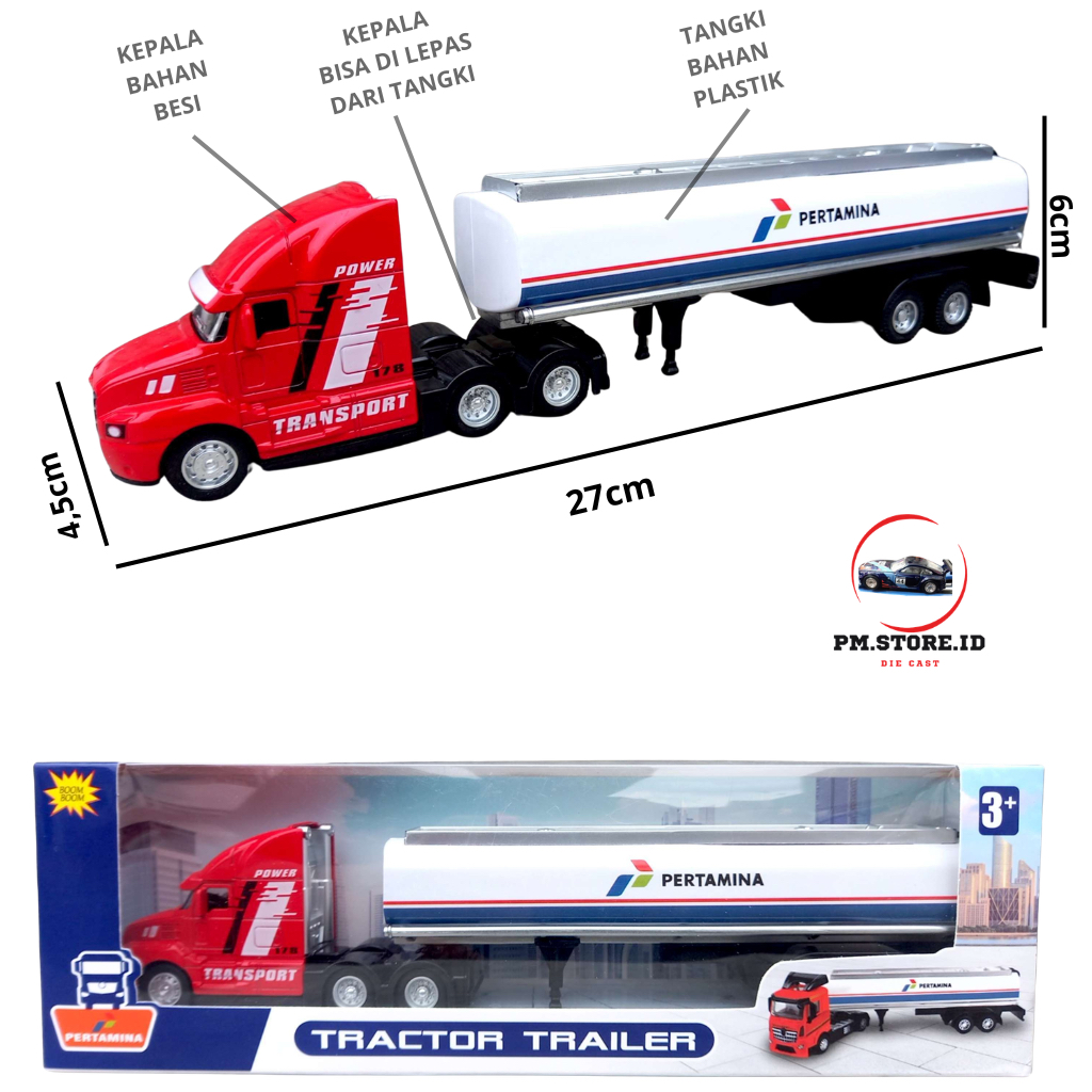 Diecast Truck Tangki Truck Oil Besi Premium Banyak Item