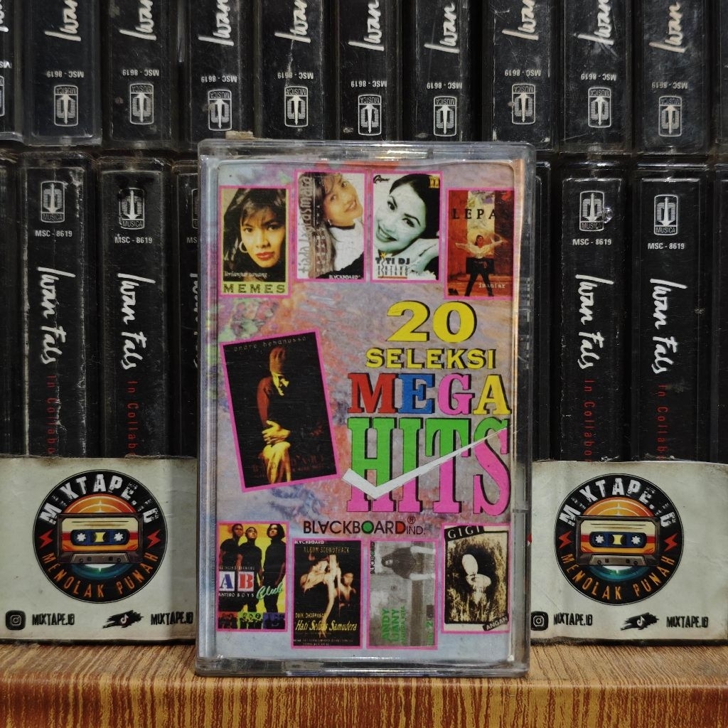 Kaset - 20 Seleksi Mega Hits - Kompilasi Indonesia - Radio Tape - Kaset Pita - Radio - Pemutar Kaset