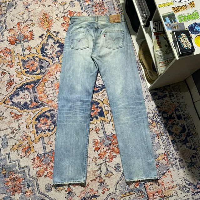 Ripped Denim Pants Leppong 501 Special Edition 1966 Butterfly Bottom