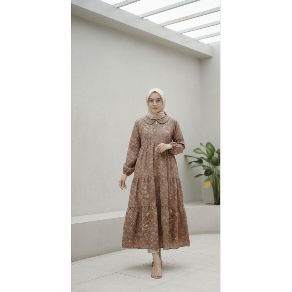 new midi bunga Shakila twill premium