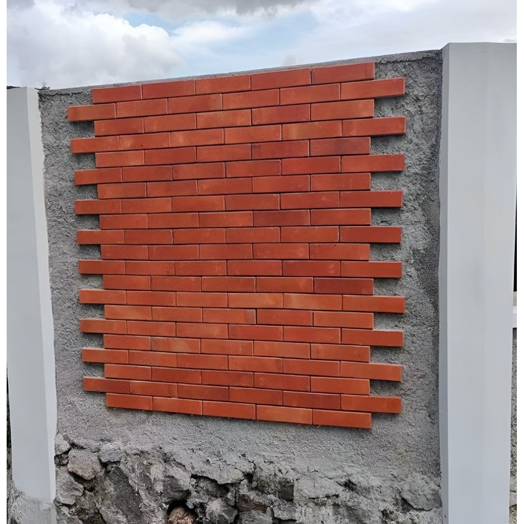 Bata Tempel Terakota | Type Bevel | Bata hias Dinding Teras