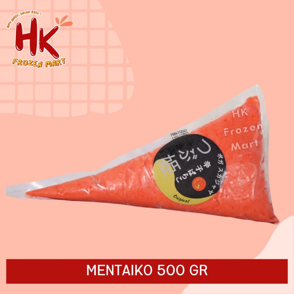 Mentaiko 500gr | Halal Pollock Roe Telur Ikan Kod HK FROZEN MART