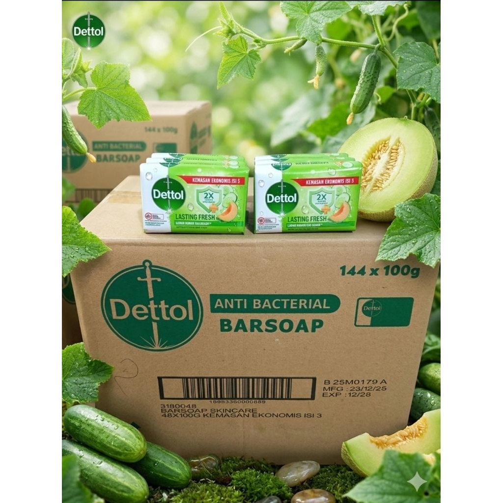 DETTOL SABUN BATANG 100G ISI 144PCS BY KARTON DUS