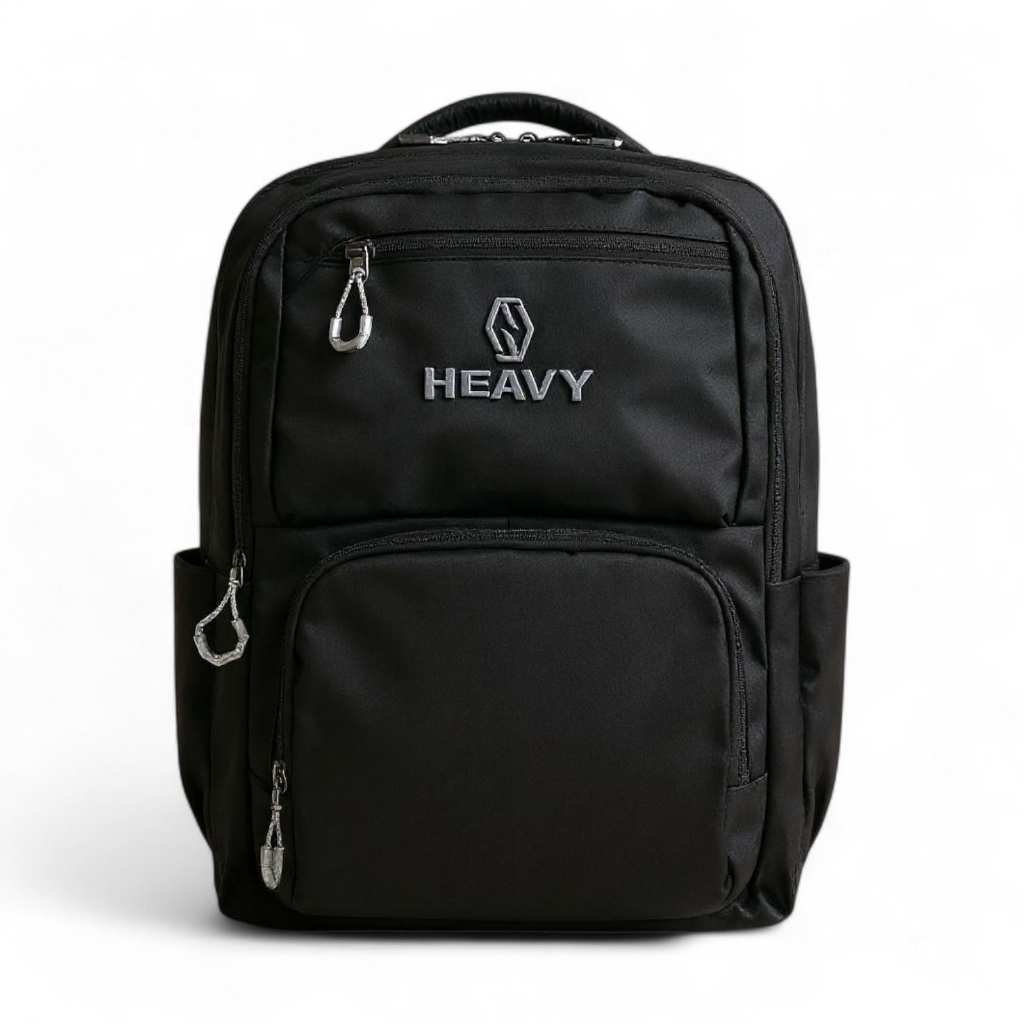 Heavy Backpack Tas Ransel Pria Hitam Besar - Tas Gendong Sekolah - Tas Punggung Kerja Kantor