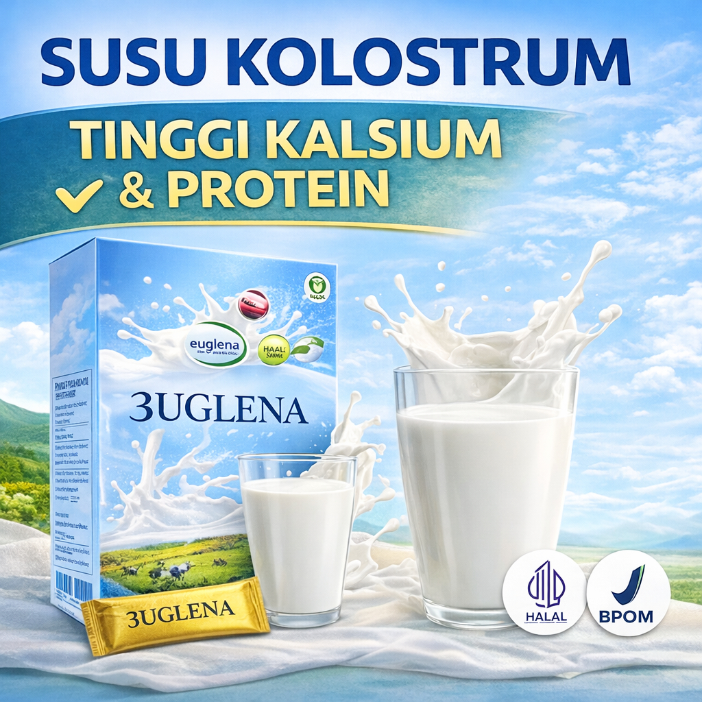 Susu Kolostrum New Zealand Euglena 450g | Susu Tinggi Kalsium Protein Untuk Imun Tubuh & Tulang