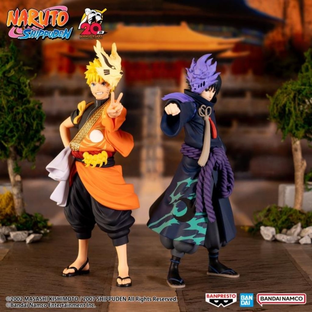 Naruto Sasuke Uchiha Animation 20th Anniversary Figure Original Bandai