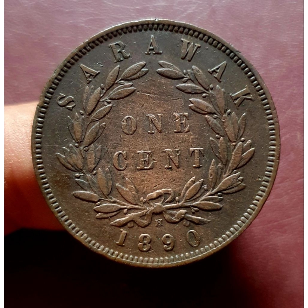 Koin 1 cent 1890 H C.brooke Sarawak