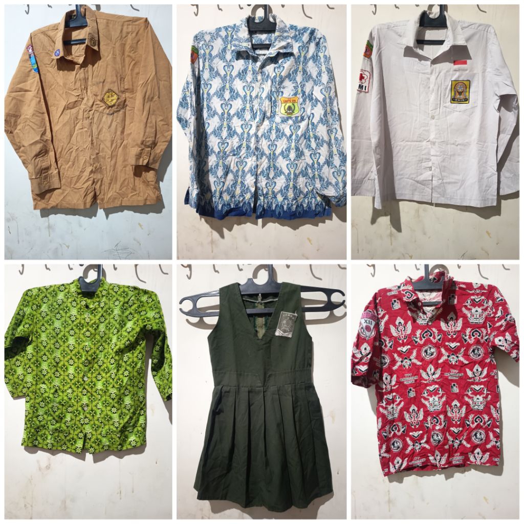 Atasan Seragam sekolah TK, SD,SMP,SMA. batik sekolah preloved