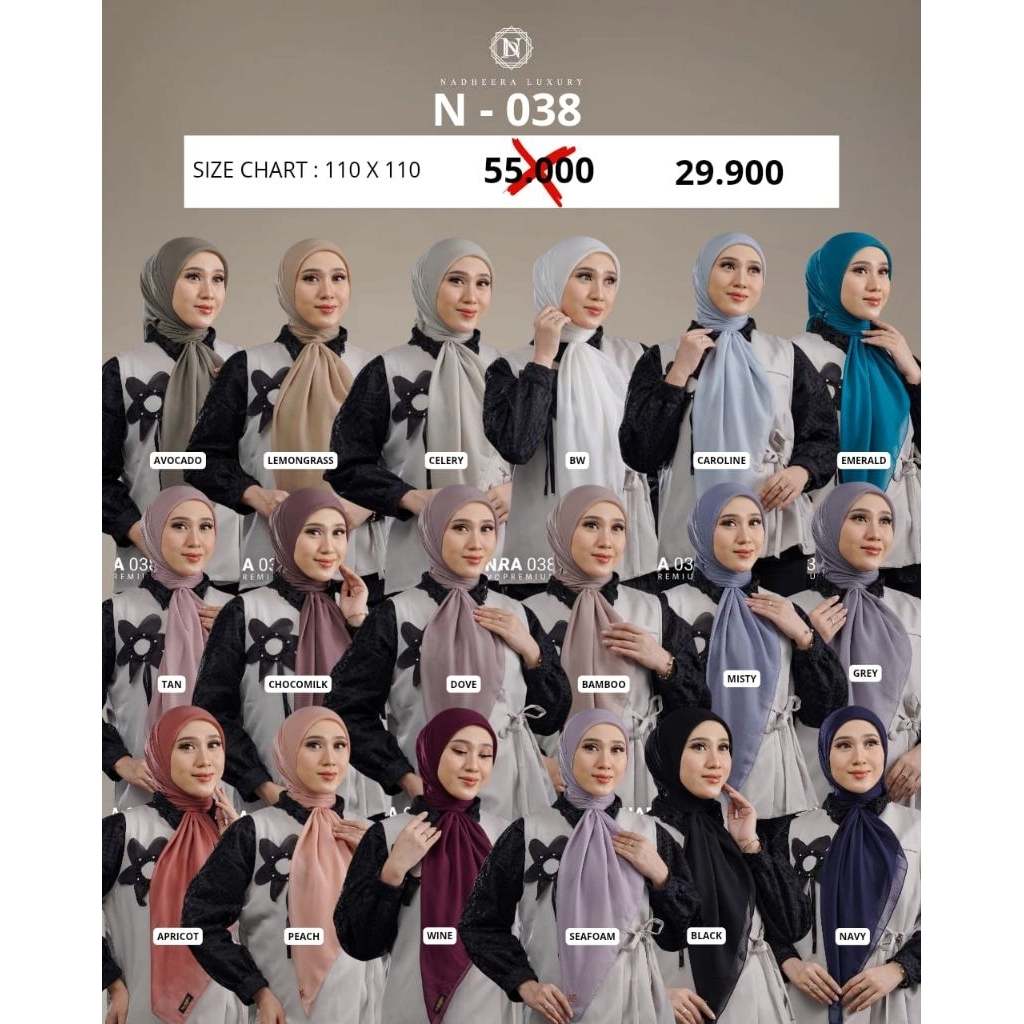 Nadheera Hijab nadheera luxury N 038