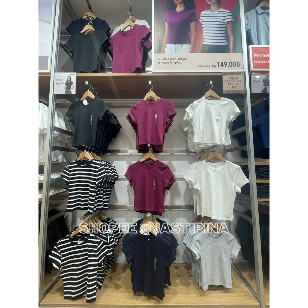 SALE T Shirt Mini Crop Top UNIQLO JASTIP