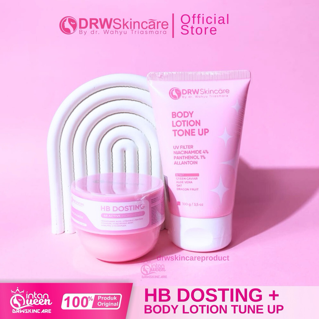 DRW Skincare Paket Hb Lotion Pemutih  Dosting dan Body Lotion Tune Up