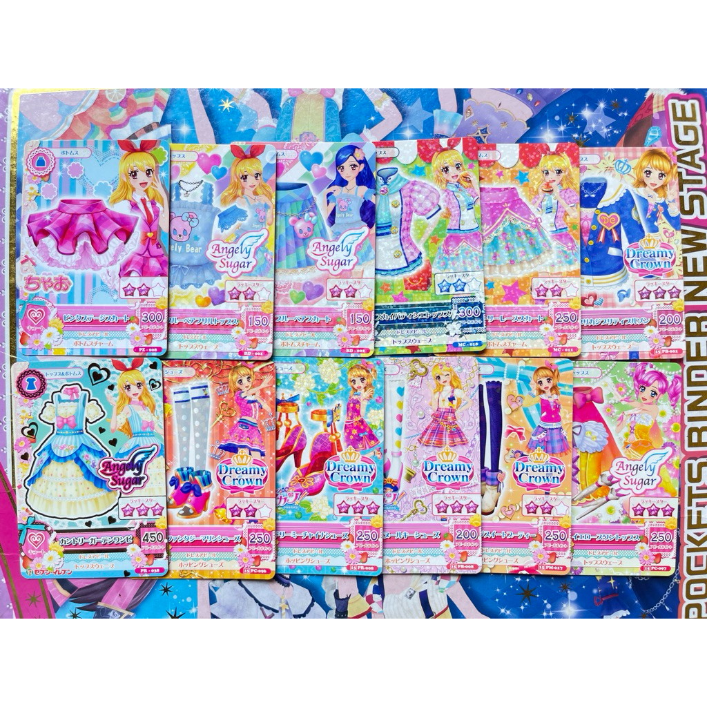 Kartu Aikatsu Promotion Pink Stage Blue Bear Girly Pastry Pretty British Casual Country Garden Fanta
