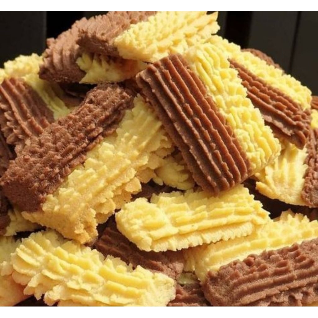 kue semprit susu coklat premium butter uk.toples 500gram