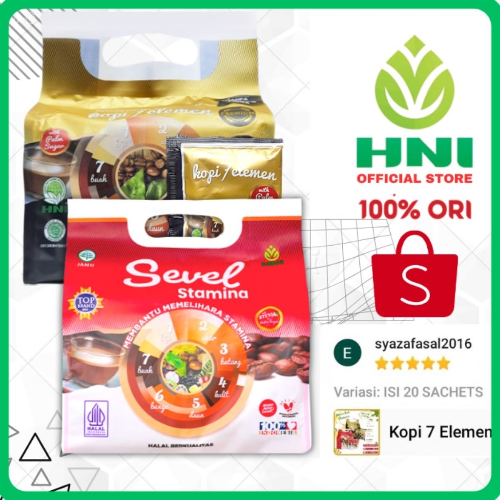 Kopi sevel 7 elemen premium plus herbal hni hpai