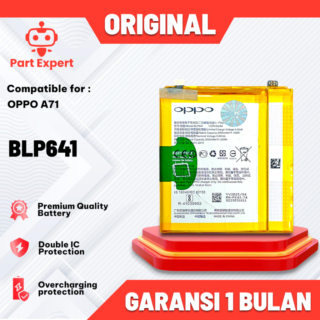 BATERAI OPPO BLP641 OPPO A71 ORIGINAL