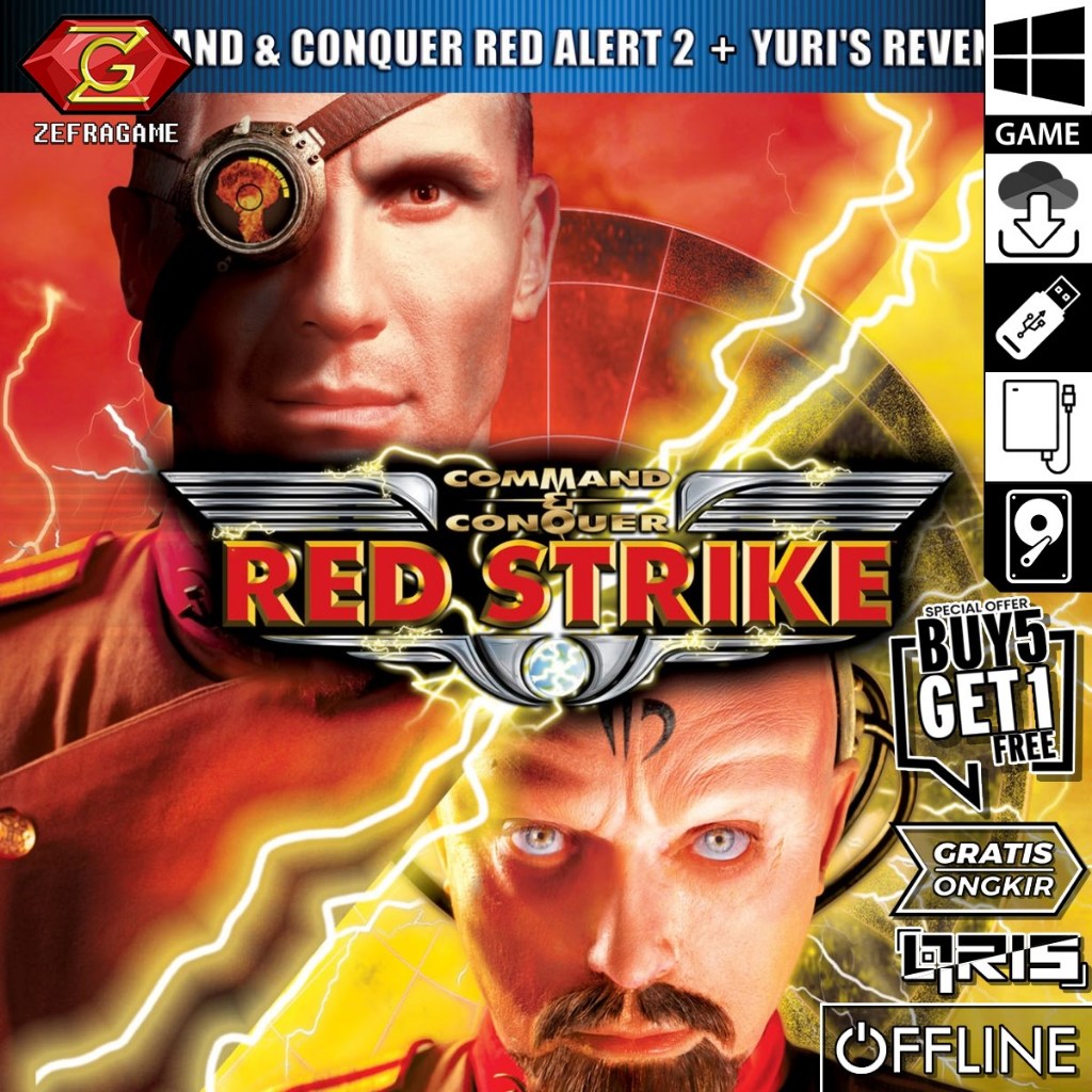Command and Conquer Red Alert 2+Yuris Revenge CNC RA2+CNC RA2 YR Game PC Laptop Games