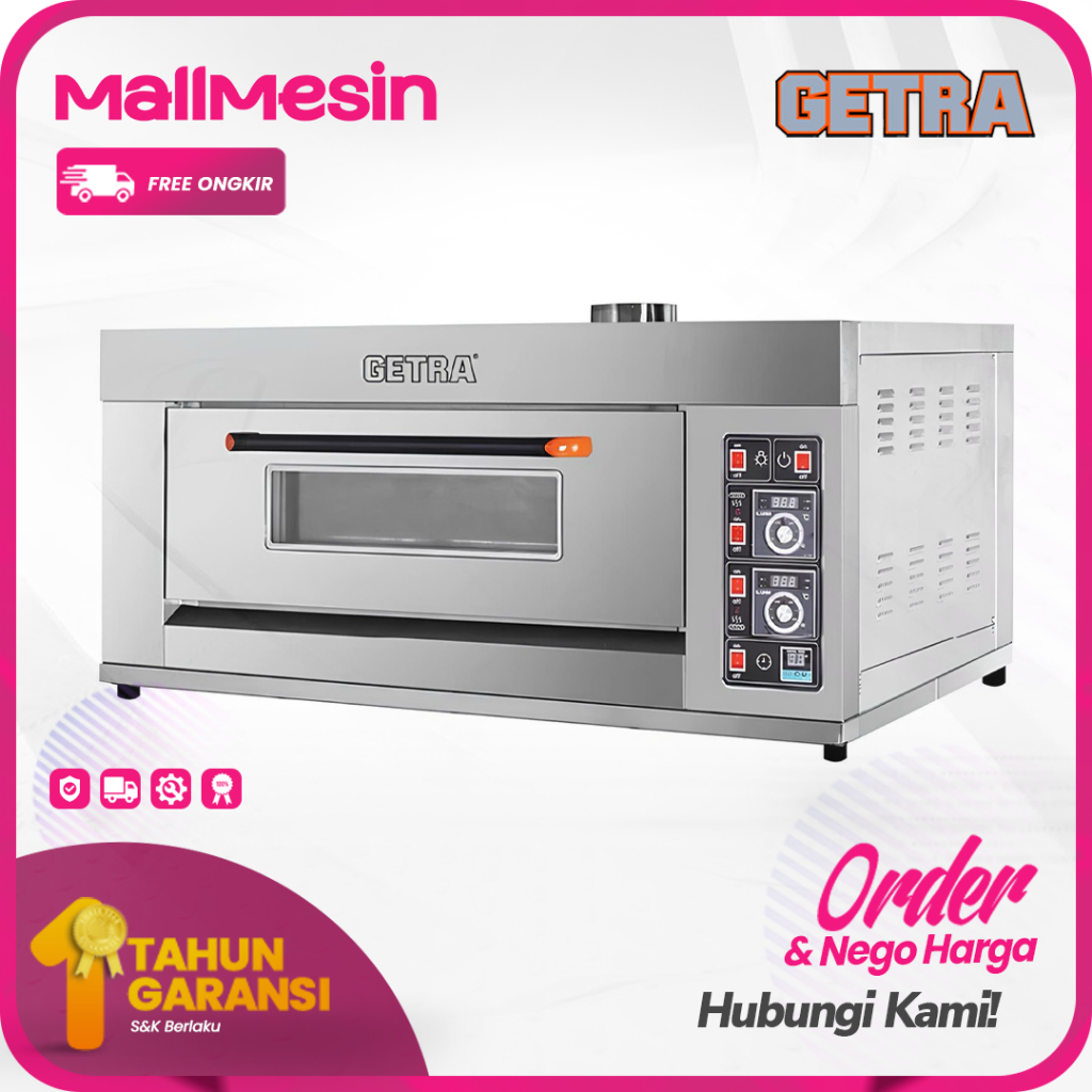 Oven Gas Deck GETRA RFL-11SS / Oven Roti 1 Deck 1 Loyang