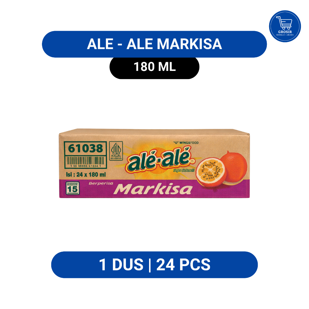 ALE ALE MARKISA – 1 DUS (24 Cup) | Minuman Jelly Kelapa | Harga Grosir