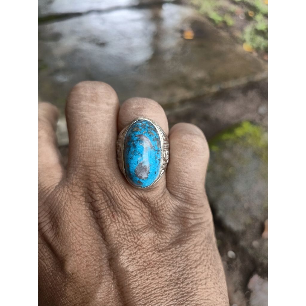 Batu akik pirus royal blue