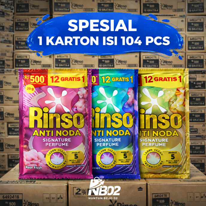 (PROMO MURAH) Rinso Cair Anti Noda 1 Karton Isi 104 Sachet Grosir Reseller