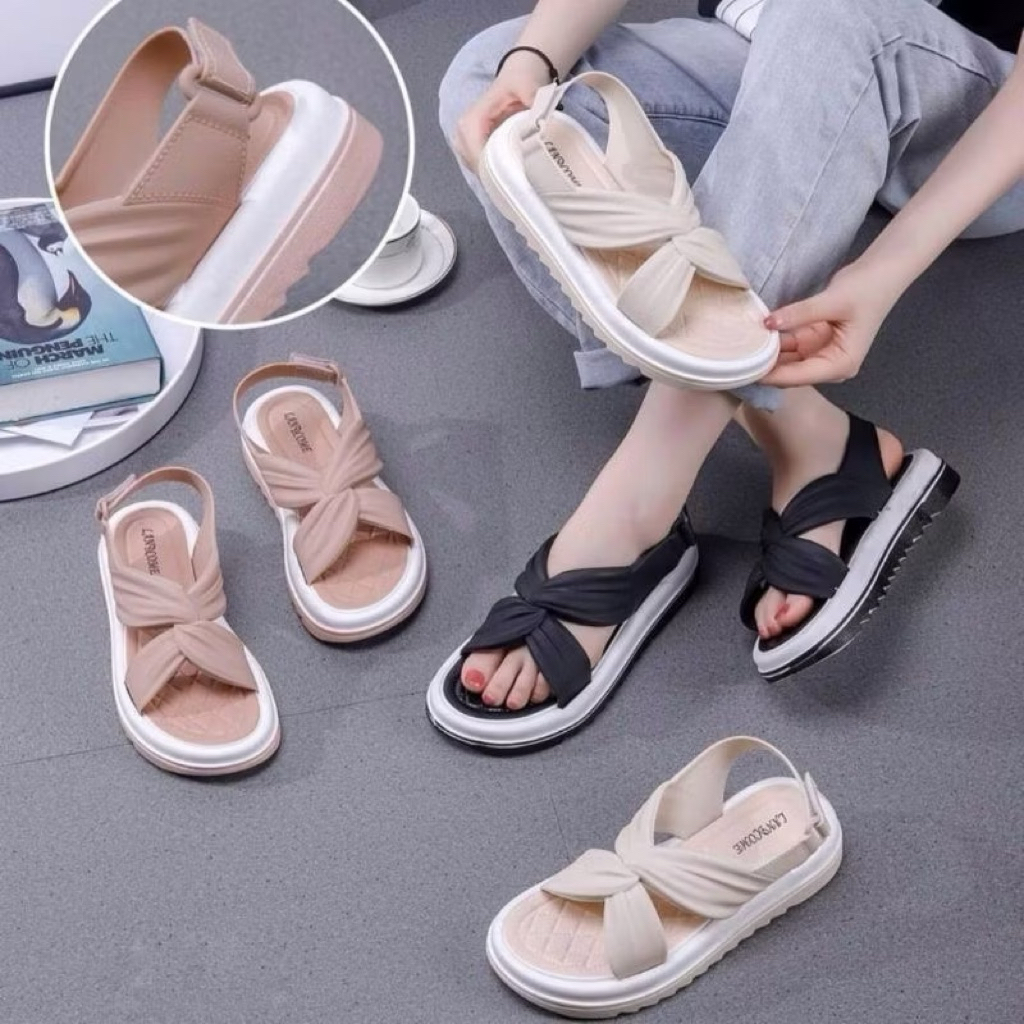 Sandal Sendal Gladiator Jelly Sandal Gunung Wanita Import Kekinian || 0218-2