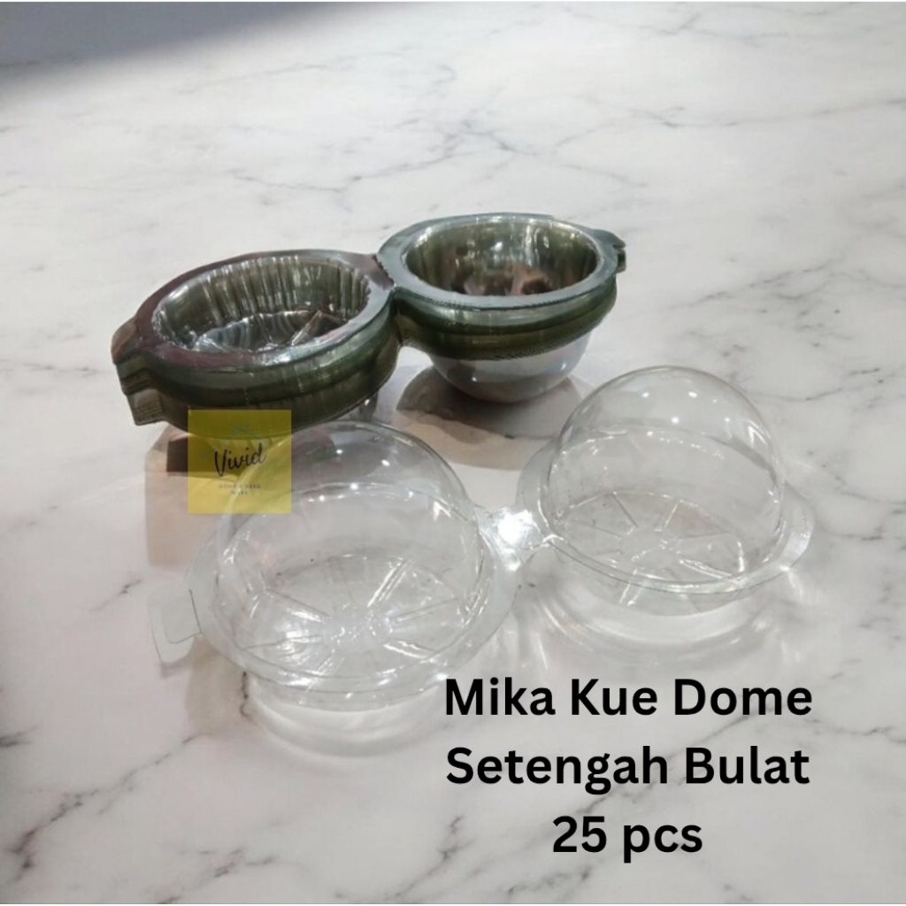 [25 PCS] Mika Kue Tart Setengah Bulat - Mika Blackforest - Mika Bulat Kue - Mika Pudding Bulat - Mik