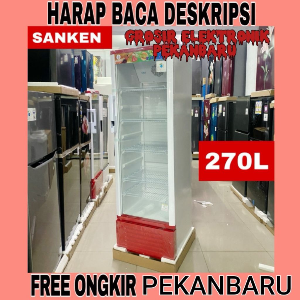 SHOWCASE SANKEN 5 RAK SRS-275BL/MR GARANSI RESMI 5 TAHUN