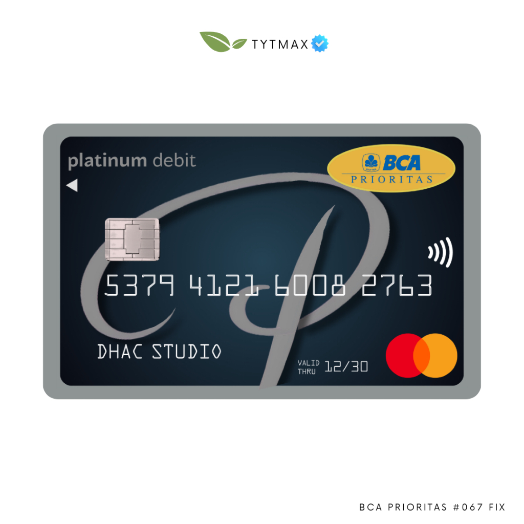 BCA Prioritas #067 v2 / Dummy Credit Card / Kartu Mainan