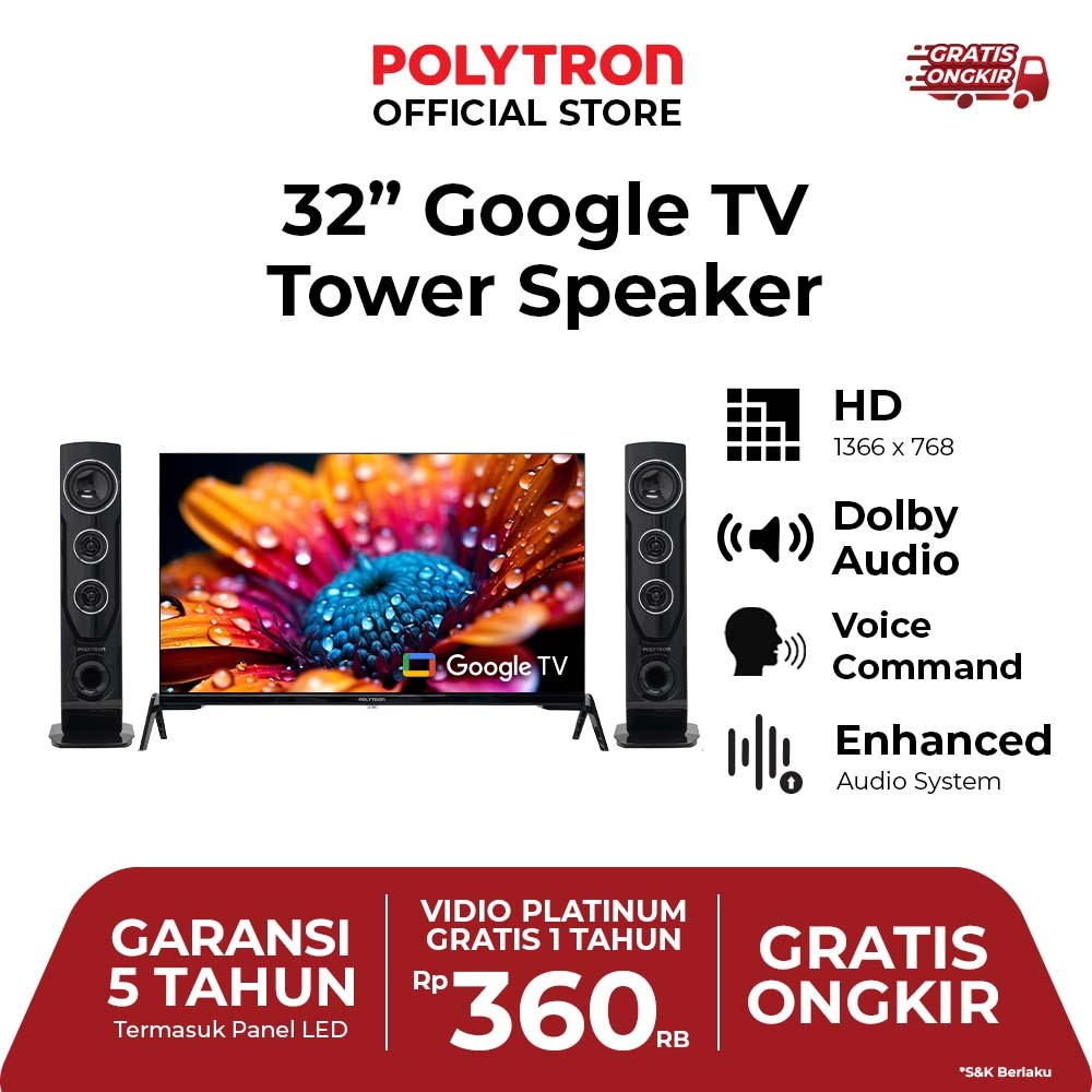 LED – POLYTRON – 32TG9055 GOOGLE TV- KHUSUS AREA SALATIGA