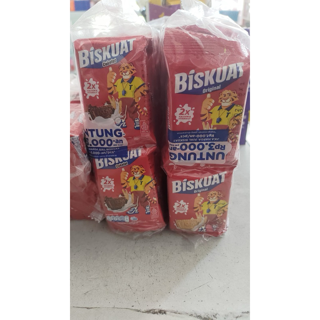 Biskuat 1 Pack Isi 20 Pcs rasa original dan coklat