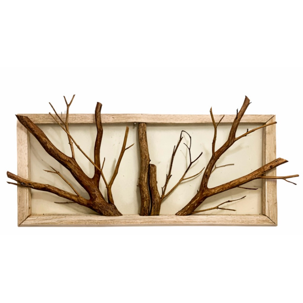Hiasan Dinding Kayu Rustic Natural – Wall Decor Estetik Handmade