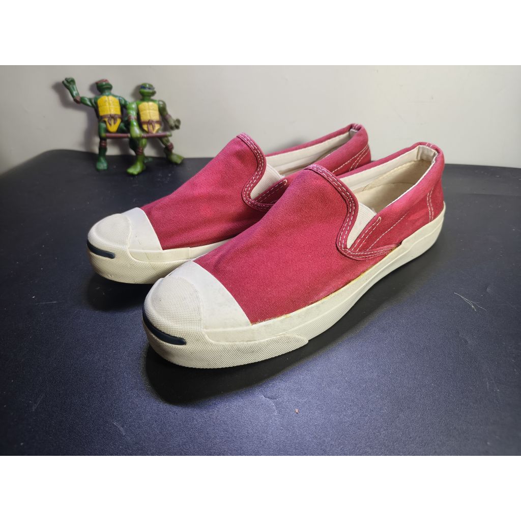 sepatu cnvrs jack purcell merah slip on second size 40