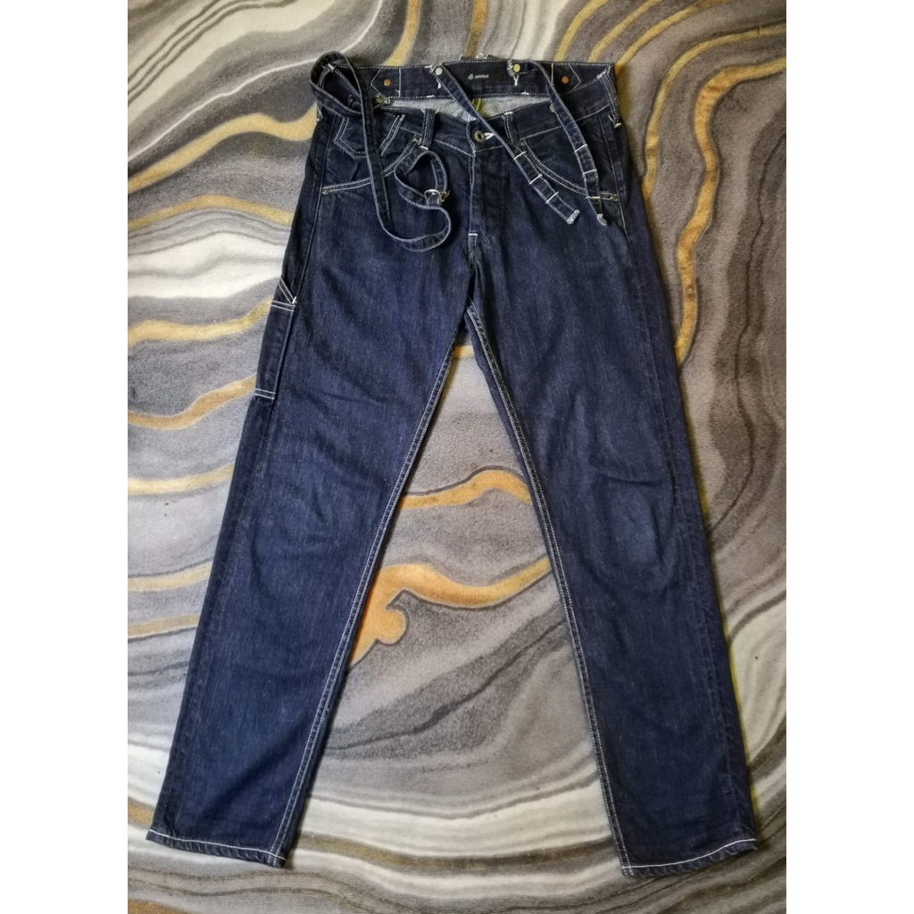 Celana Panjang Jeans Johnbull Suspender Work Denim Second Original ( selvedge)