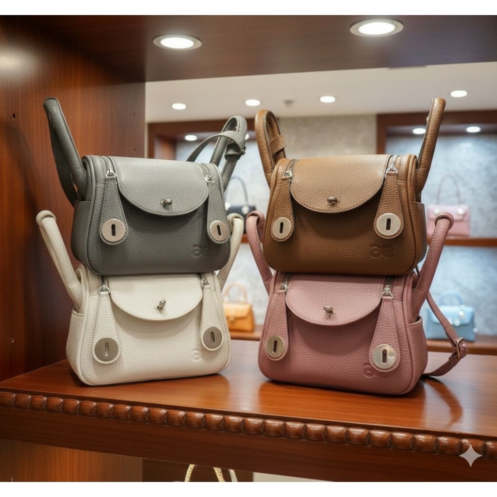 Tas linda tali kepang 21 CM kulit jeruk