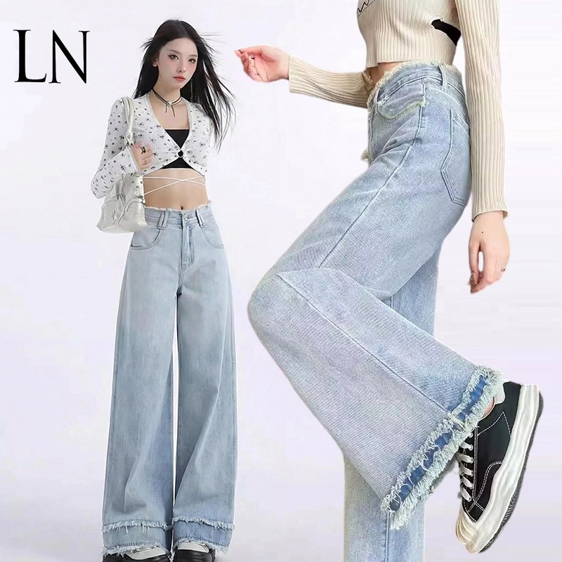 Celana jeans wanita korean style Celana jeans wanita Highwaist Oversize Baggy Loose Jeans