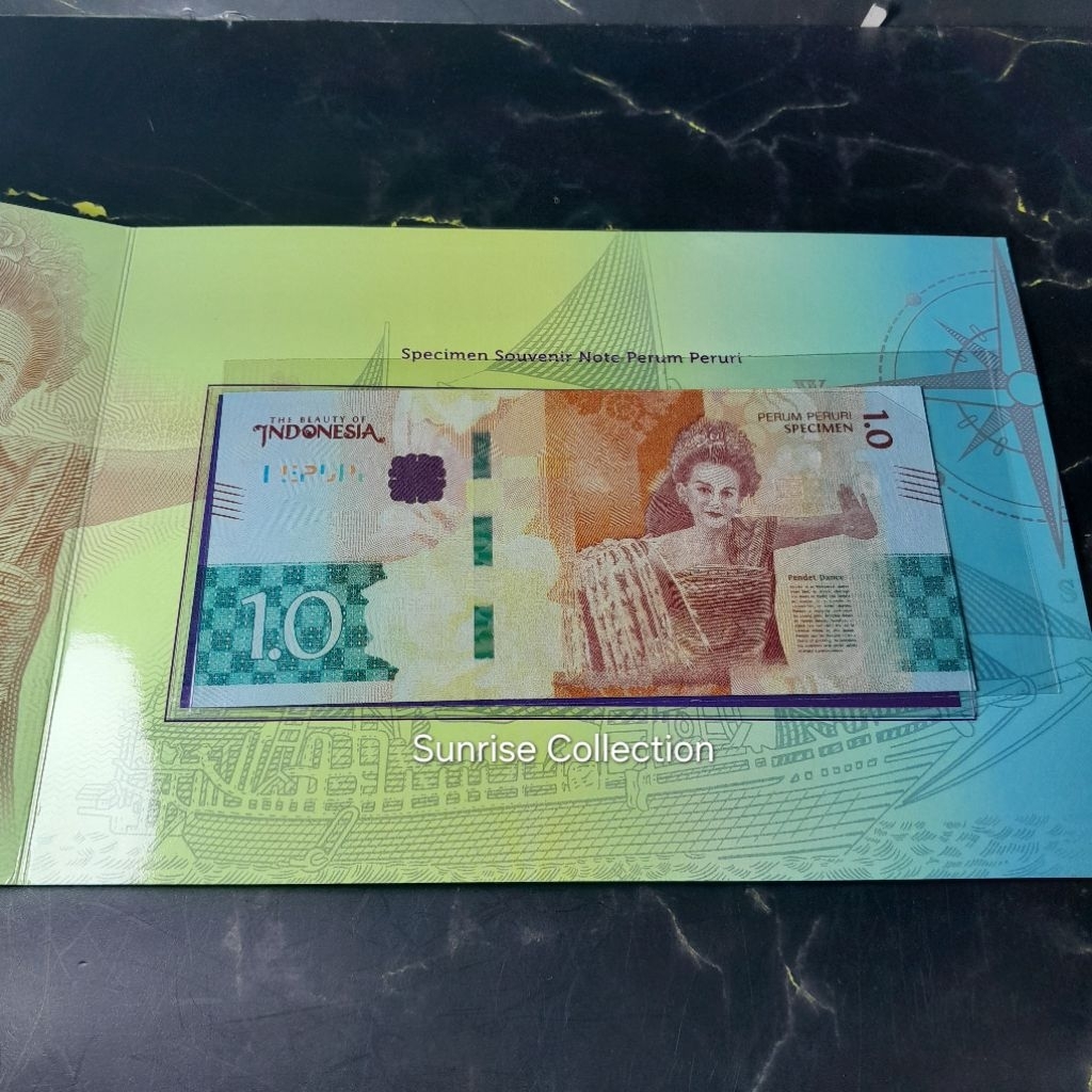 Testnote Peruri Penari 1.0 UNC Gress Baru Original With Folder