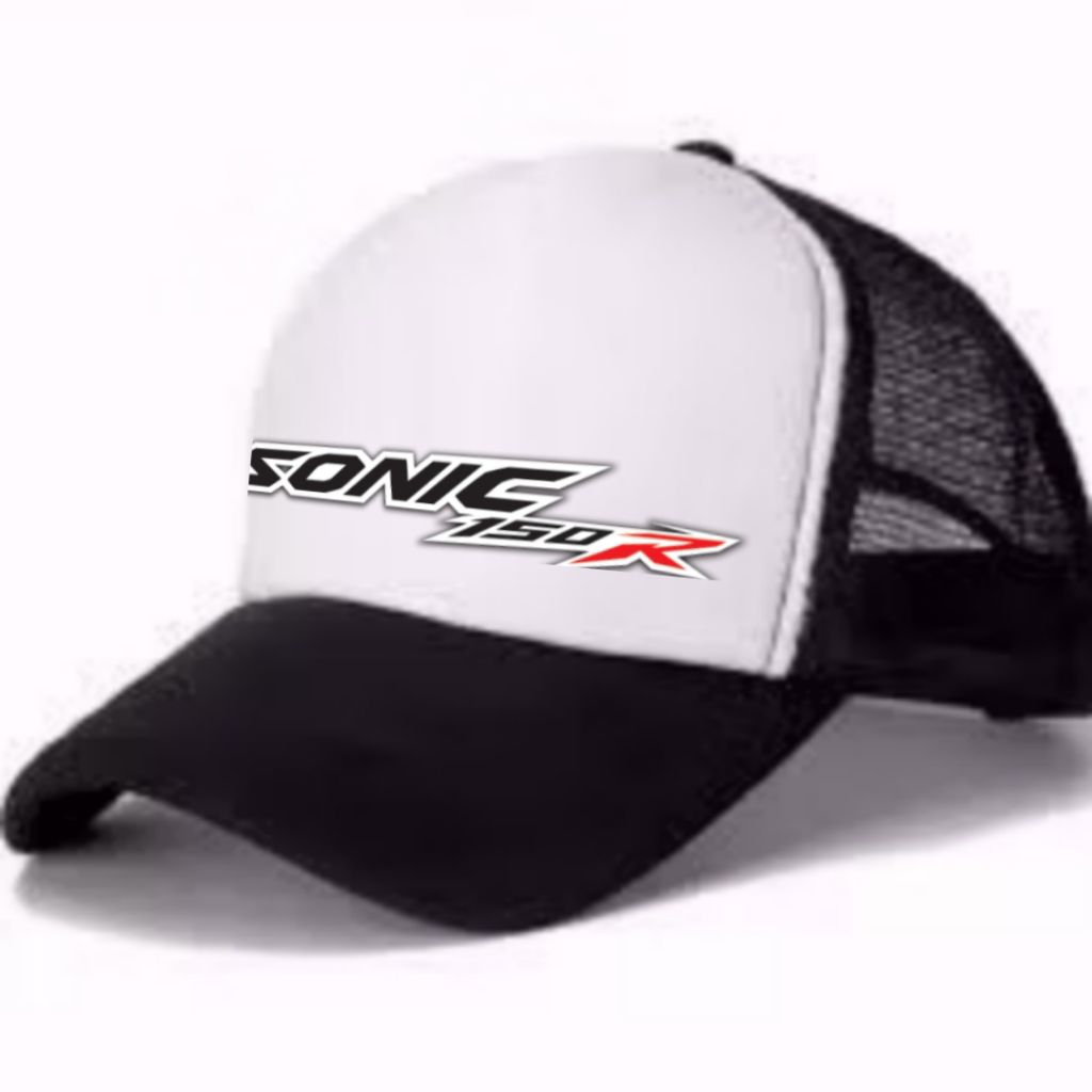 Topi Jaring Trucker Sonic 150R - Topi Pria Sporty - Aksesoris Motor Honda Sonic 150R Premium
