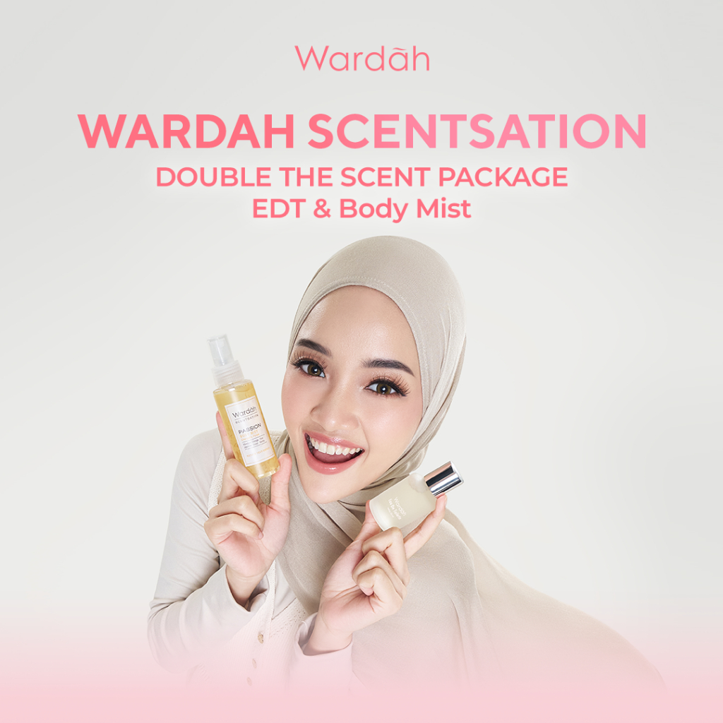 [PAKET LEBARAN BUY 2 GET 3] Wardah Double The Scent Body Mist 100 ml + Eau de Toilette 35 ml FREE Po