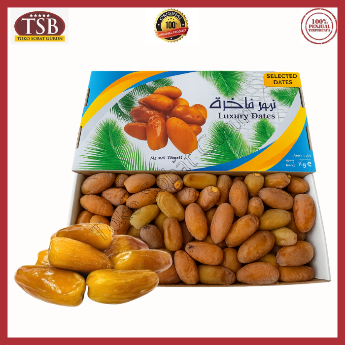 Kurma Muda Ruthob Libya 1Kg Kemasan Premium Fresh Segar Ruthab Libiya Manis Promil Setengah Matang