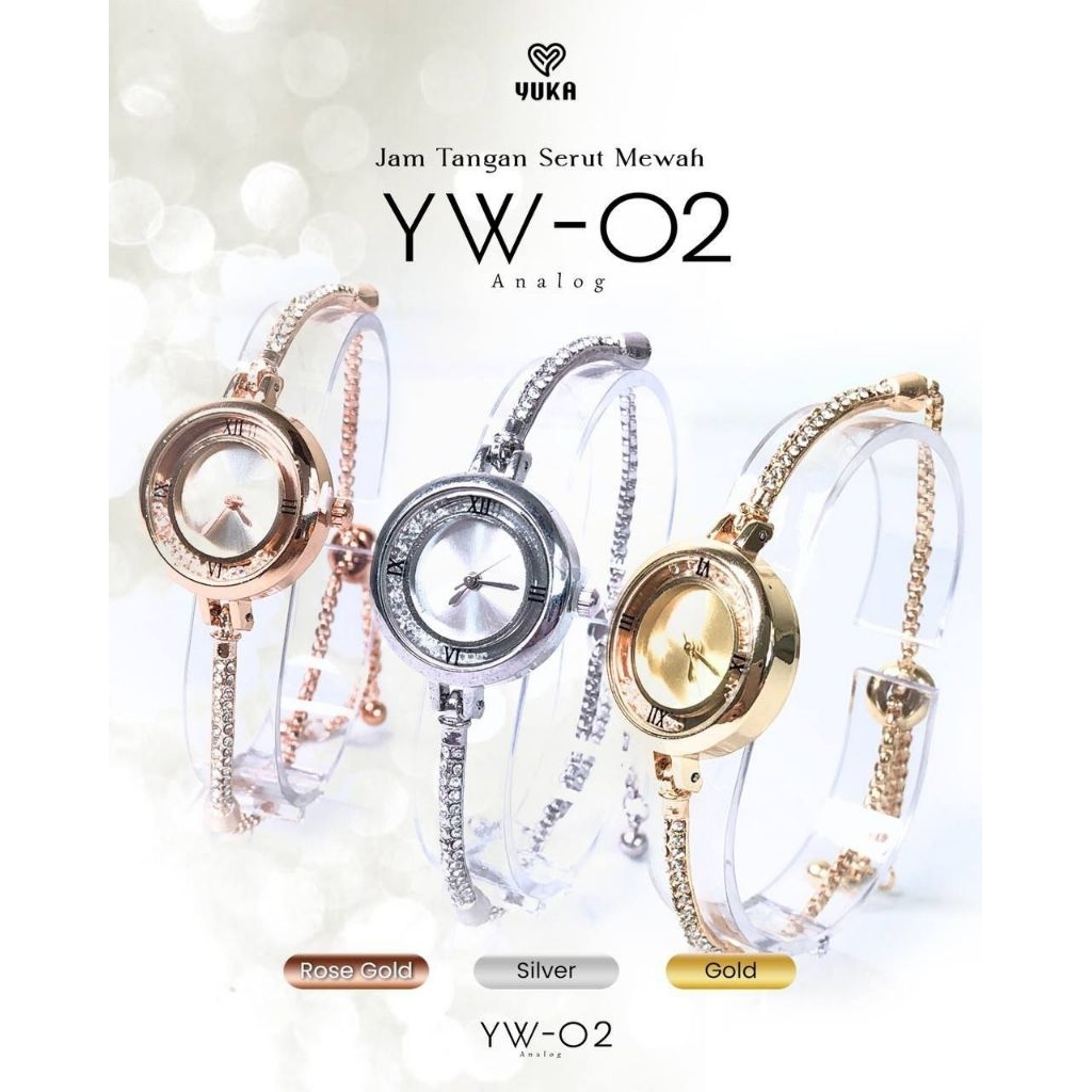 DIANA_JAM TANGAN SERUT MEWAH YW-O2 ANALOG BY YUKA
