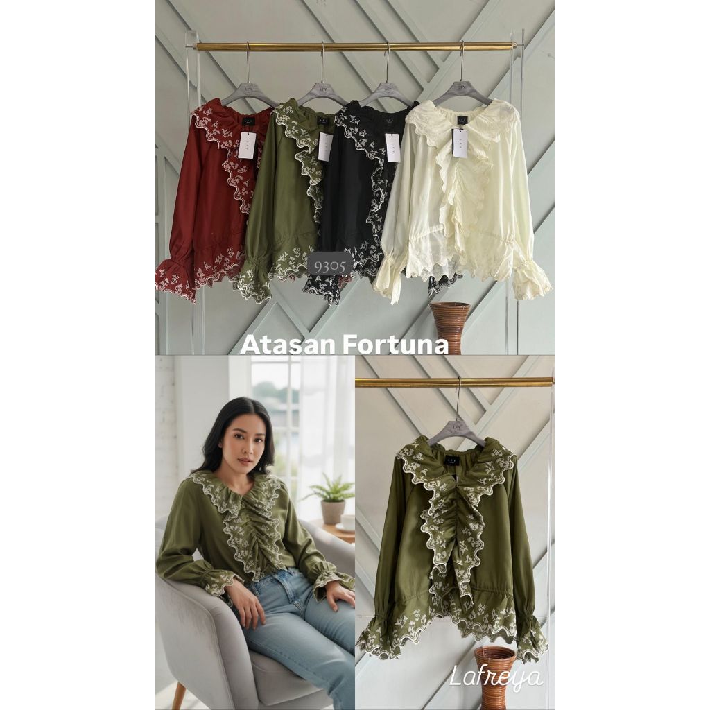 Cleome Lafreya Atasan Fortuna  Fashion Muslim Wanita LFY