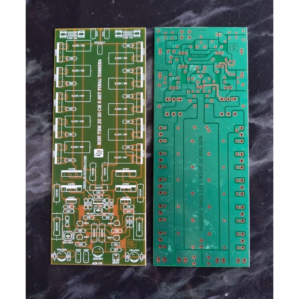 PCB Mini TBM Ukuran 2U 20 cm 5 Set Transistor Final TOSHIBA