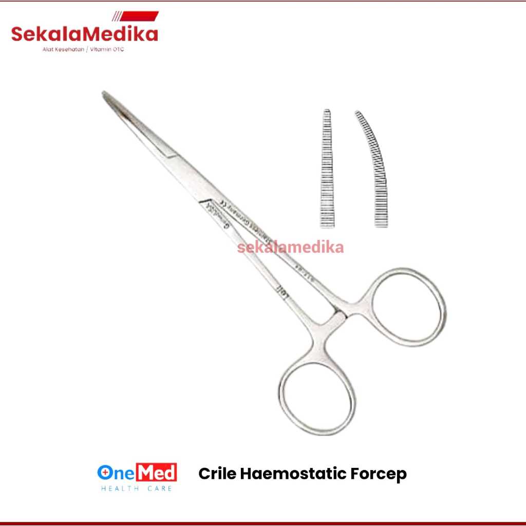 Crile Haemostatic Forcep 14 Cm Lurus/ Bengkok Crile Forcep Instrumen