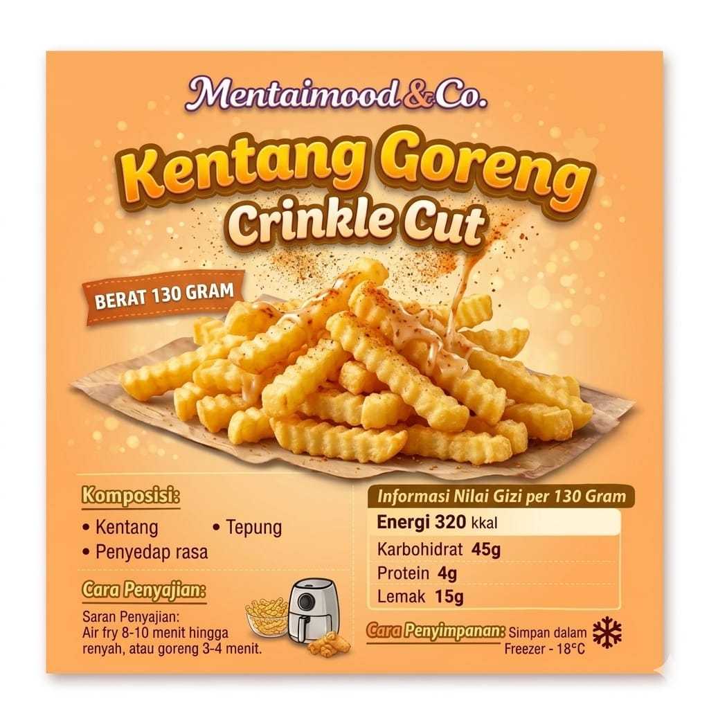 Kentang Crinkle Cut Frozen - By Mentaimood & Co