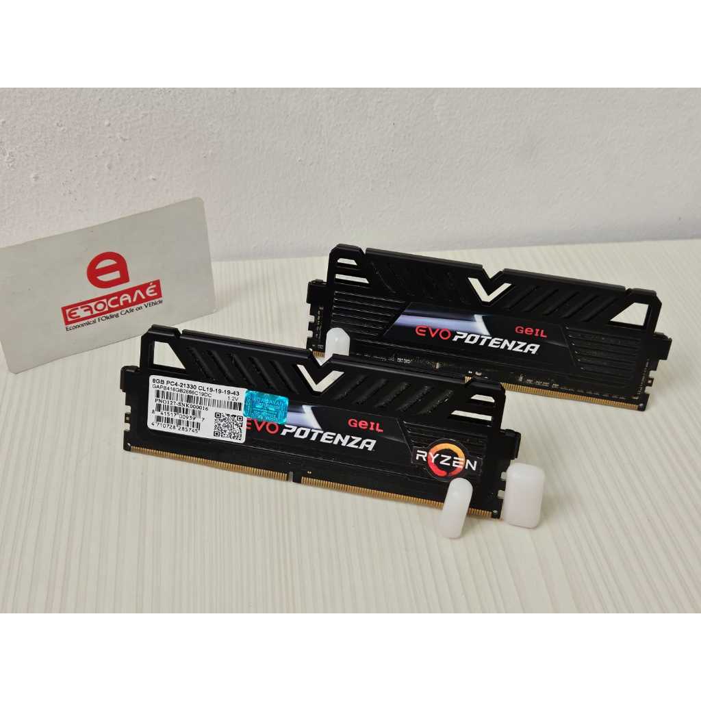 RAM DDR4 Geil EVO Potenza 16GB kit 2666 MHz PC4-21300 8GB x2 --Terima Tukar Tambah (Upgrade/Downgrad