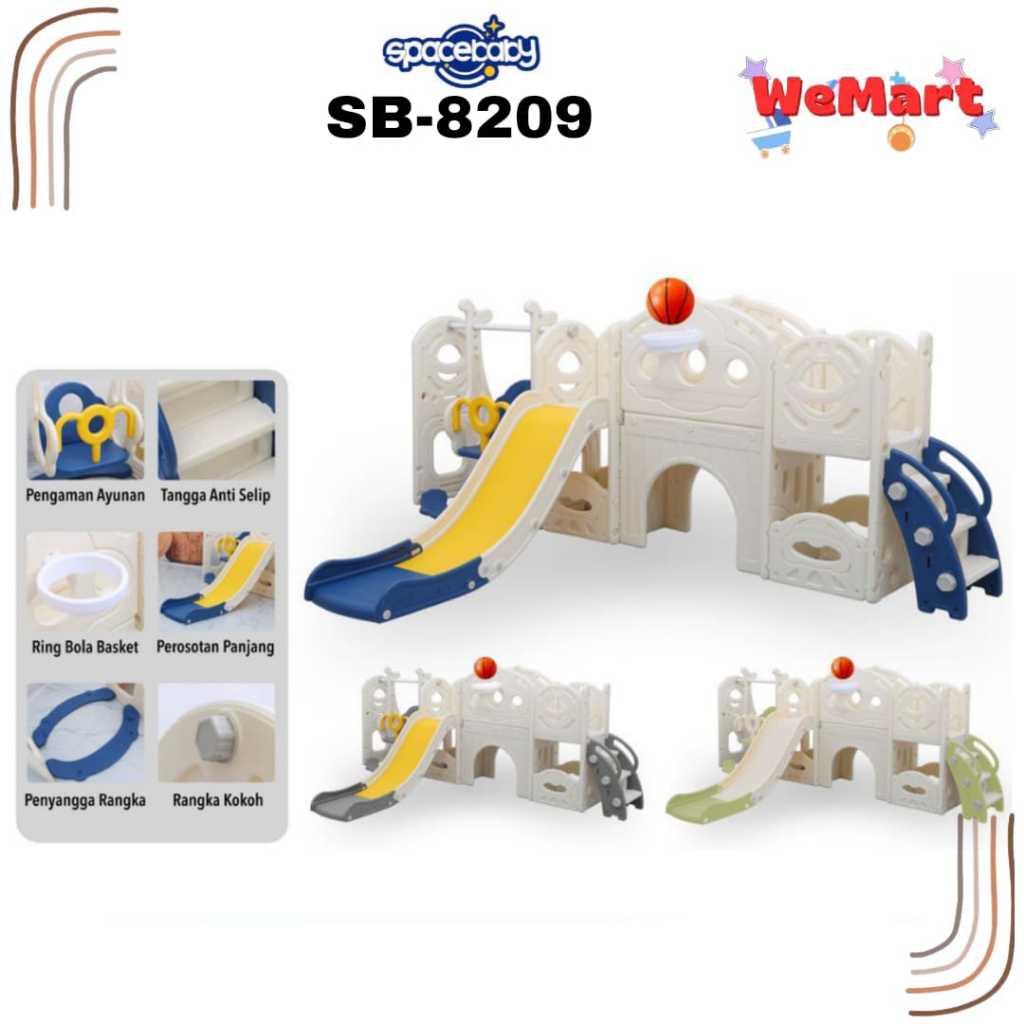SB 8209 SB 8215 SB 8216 SB 8217 JM WS 726 SPACEBABY BABY AND KIDS TOYS SLIDING WITH SWING // Mainan 