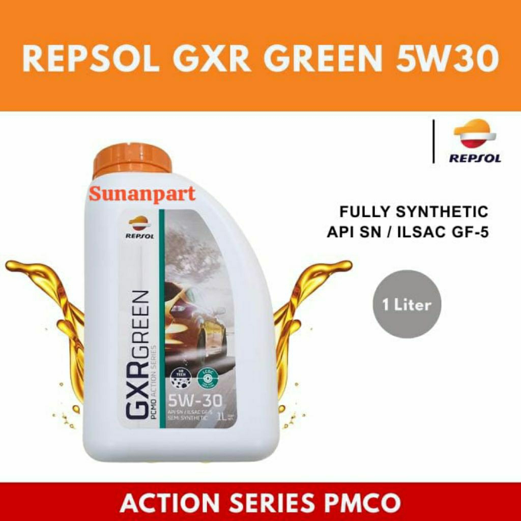 REPSOL GXR GREEN ECO SAE 5W-30 1 LITER OLI MESIN MOBIL XENIA,AVANZA,SIGRA,AYLA,AGYA,RUSH MATIC